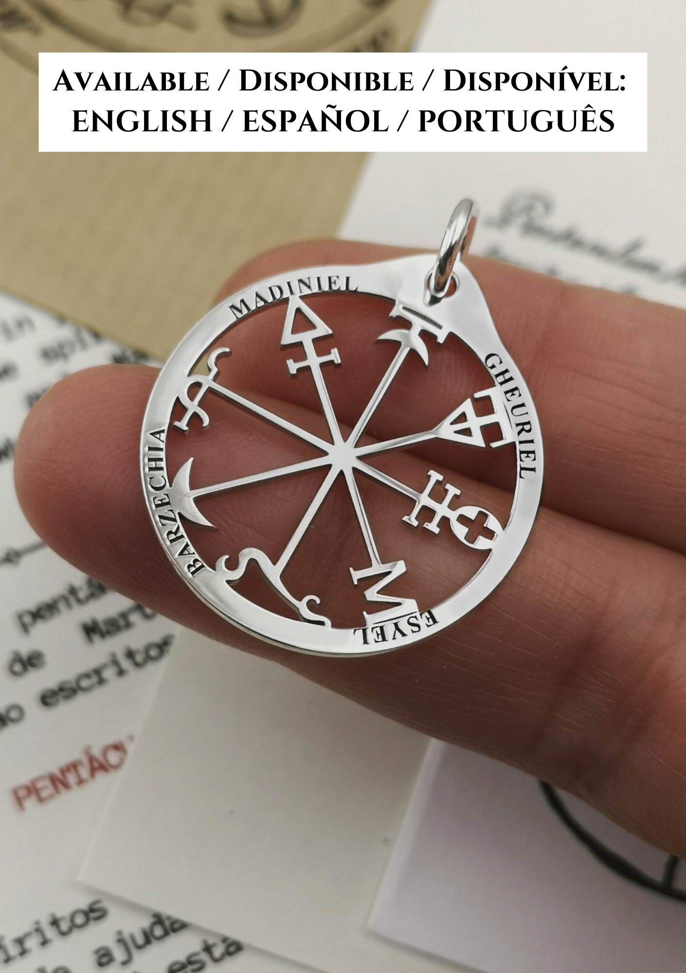 TALISMAN DE SALOMON DE PLATA ESCUDO PROTECTOR Swami Manuel