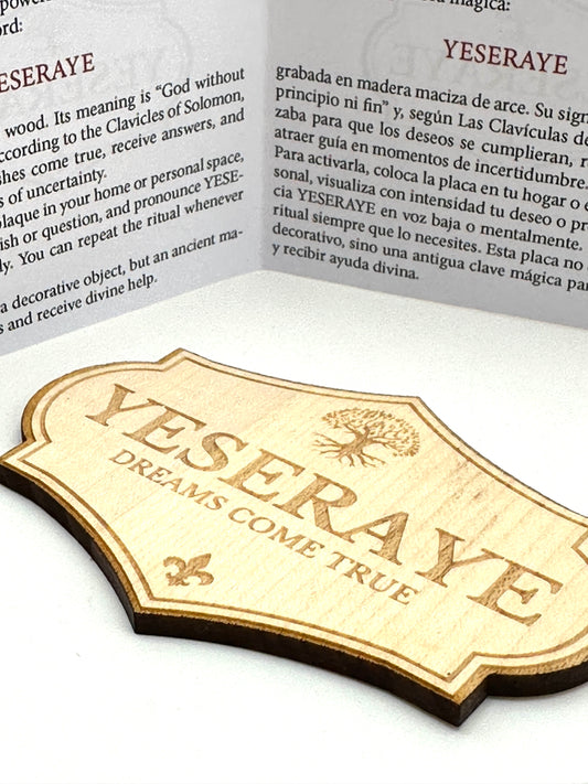 PLACA DE MADERA YESERAYE PARA QUE SE CUMPLAN TUS SUEÑOS