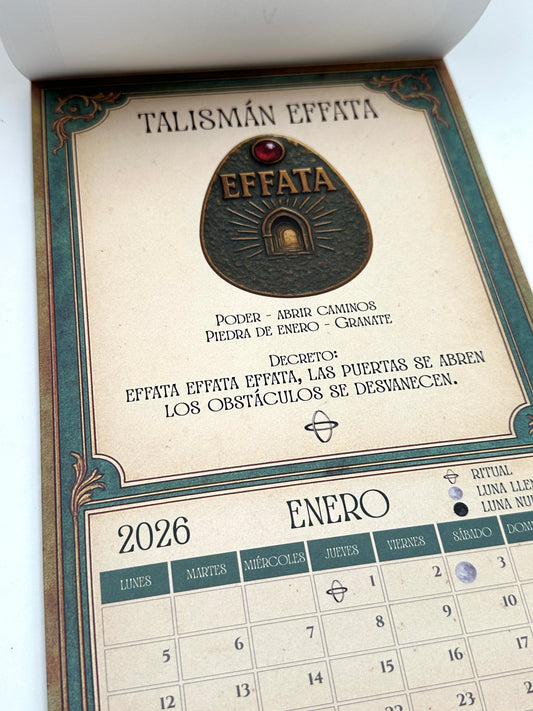 CALENDARIO 2026 - 12 TALISMANES DE ABUNDANCIA Y PROTECCIÓN