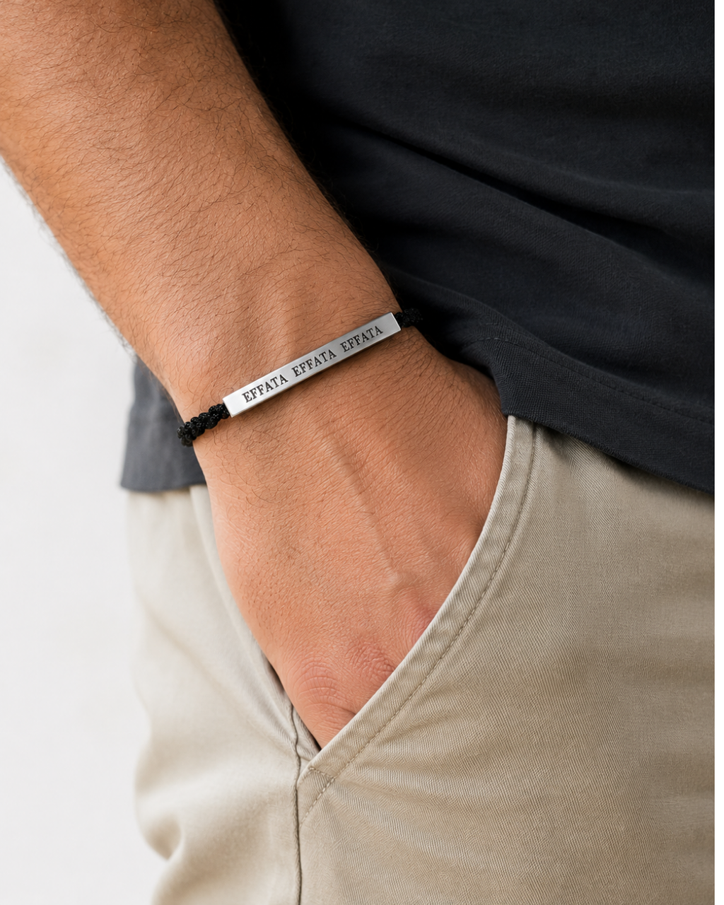 Pulsera EFFATA · Acero Inoxidable Grabado