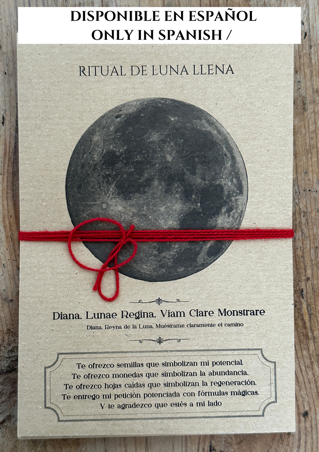 LUNA LLENA -  13 SOBRES POTENCIADORES PARA RITUALES - CON HILO ROJO