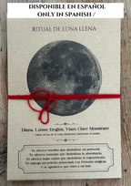 LUNA LLENA -  13 SOBRES POTENCIADORES PARA RITUALES - CON HILO ROJO