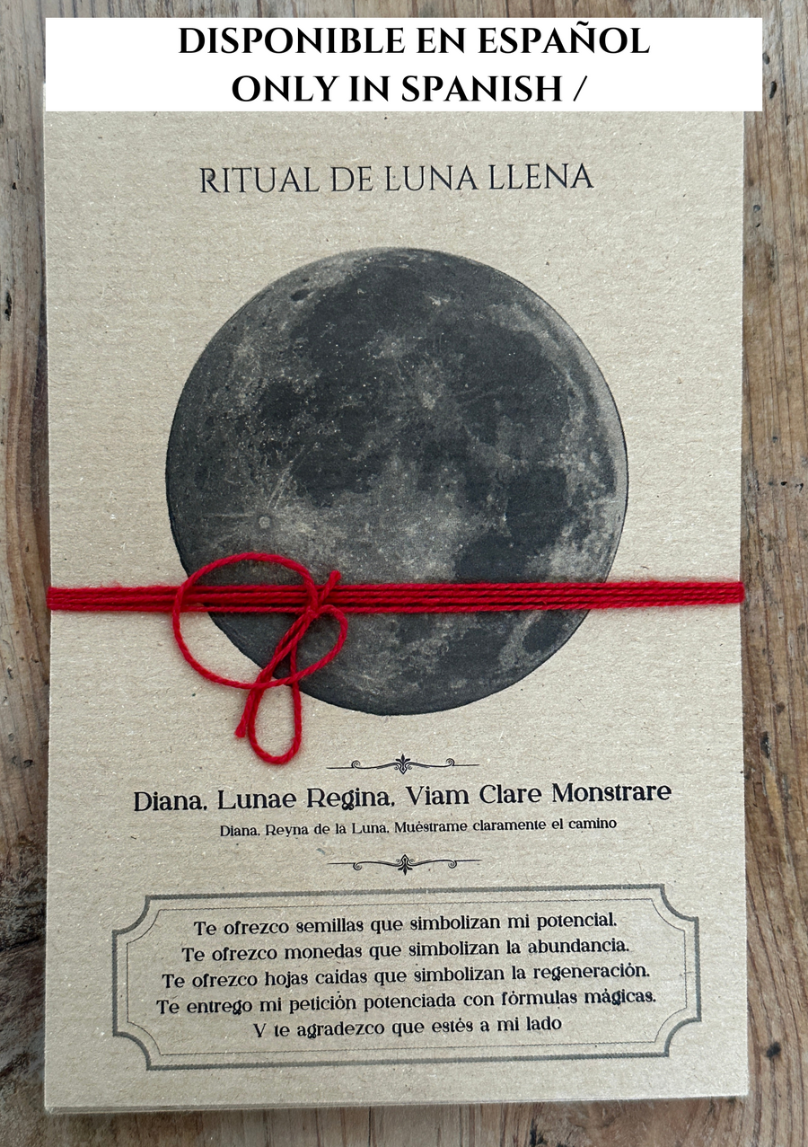LUNA LLENA -  13 SOBRES POTENCIADORES PARA RITUALES - CON HILO ROJO