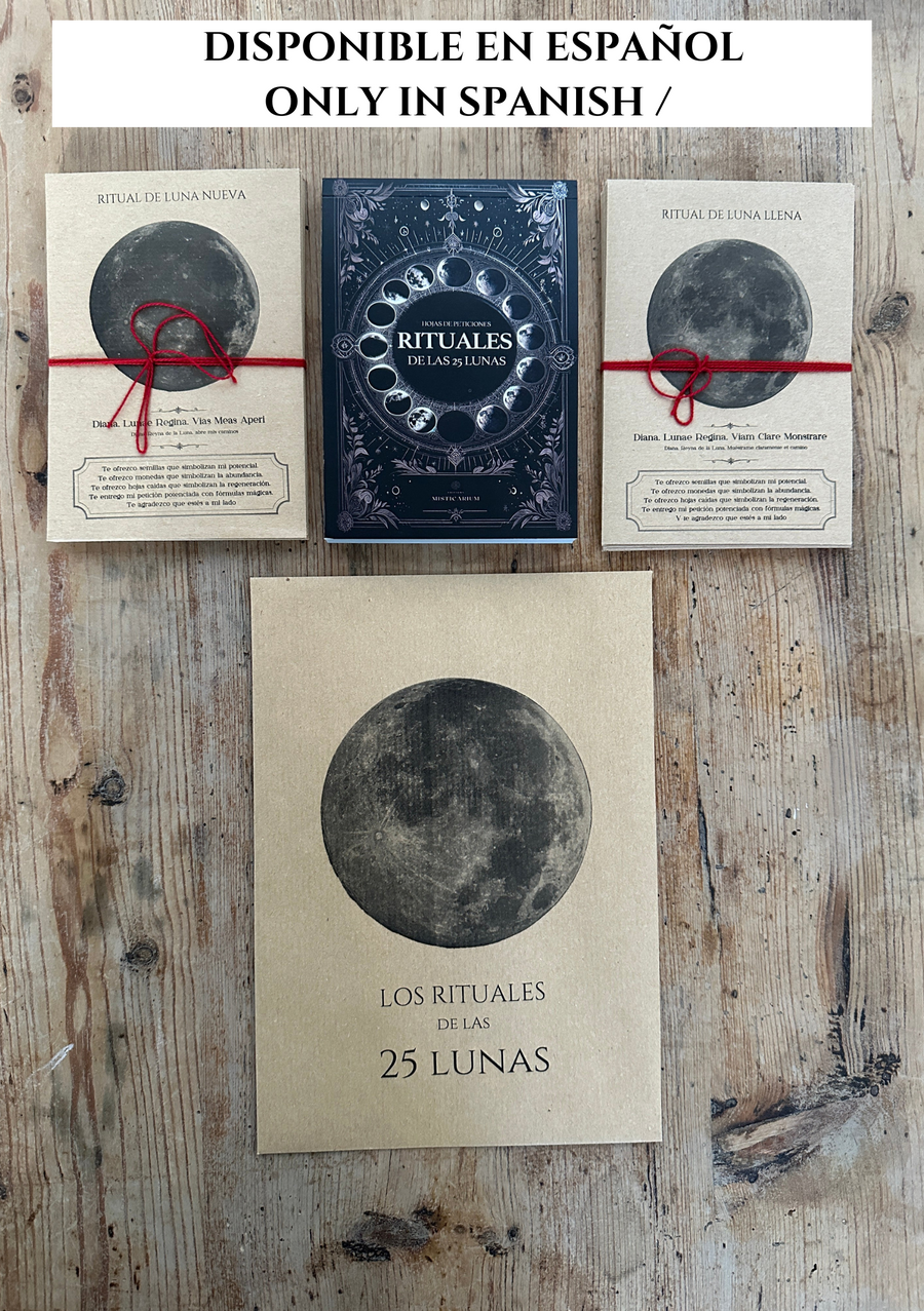 CONJUNTO PARA REALIZAR 25 RITUALES CON PALABRAS MÁGICAS A LUNAS LLENAS Y NUEVAS