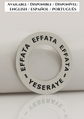 Talismán De Plata De Los 6 Poderes - Protección Y Abundancia, Hecho A Mano, Grabado Con Palabras Mágicas