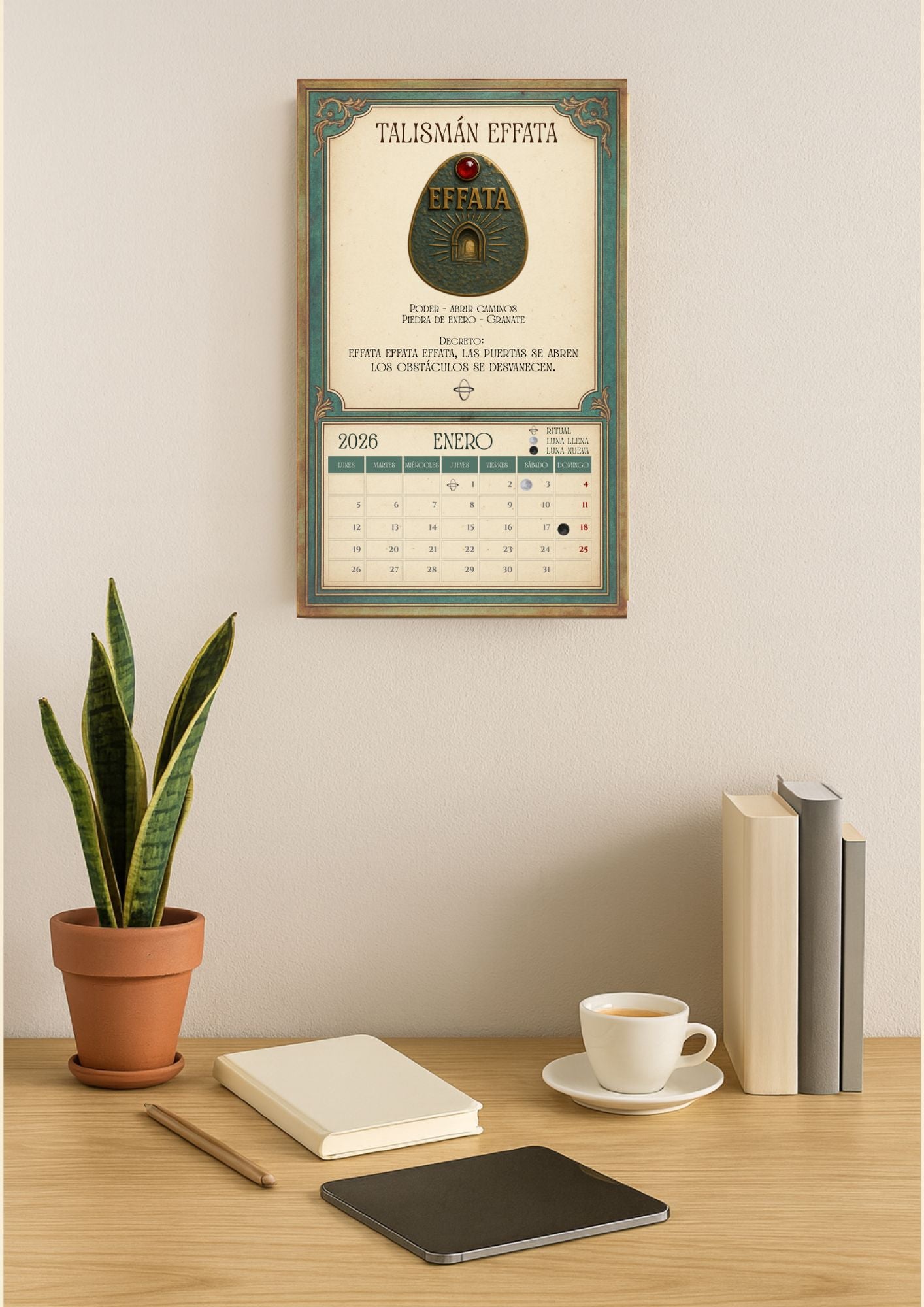 CALENDARIO 2026 - 12 TALISMANES DE ABUNDANCIA Y PROTECCIÓN