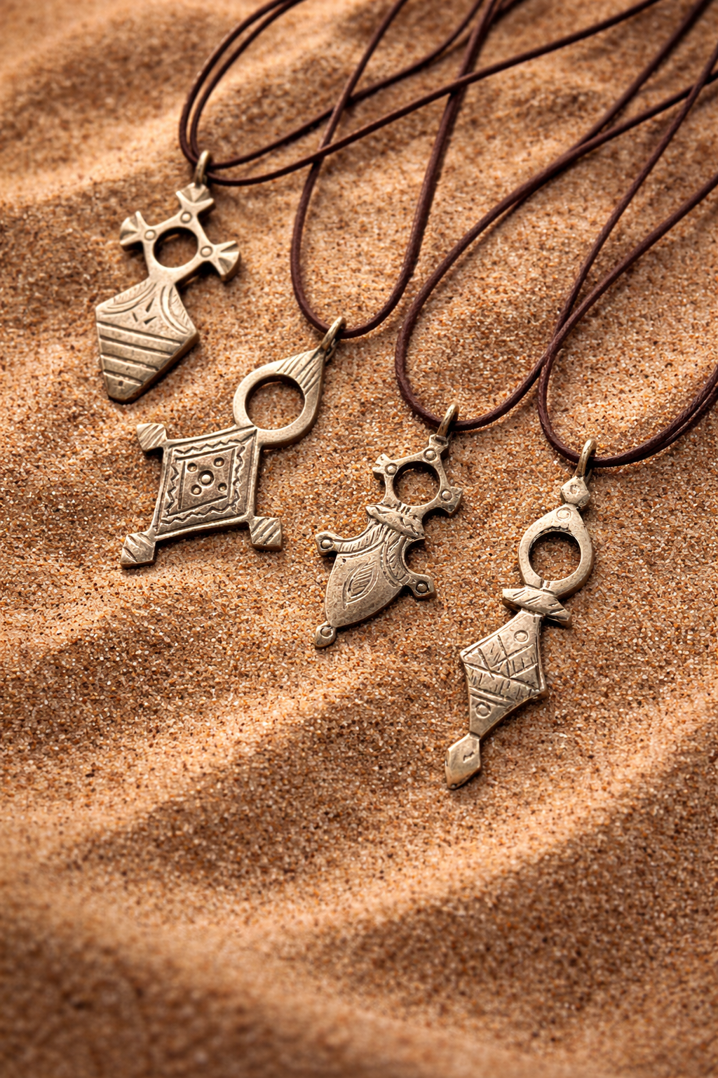 TUAREG CROSS TALISMAN WITH DESERT ROSE