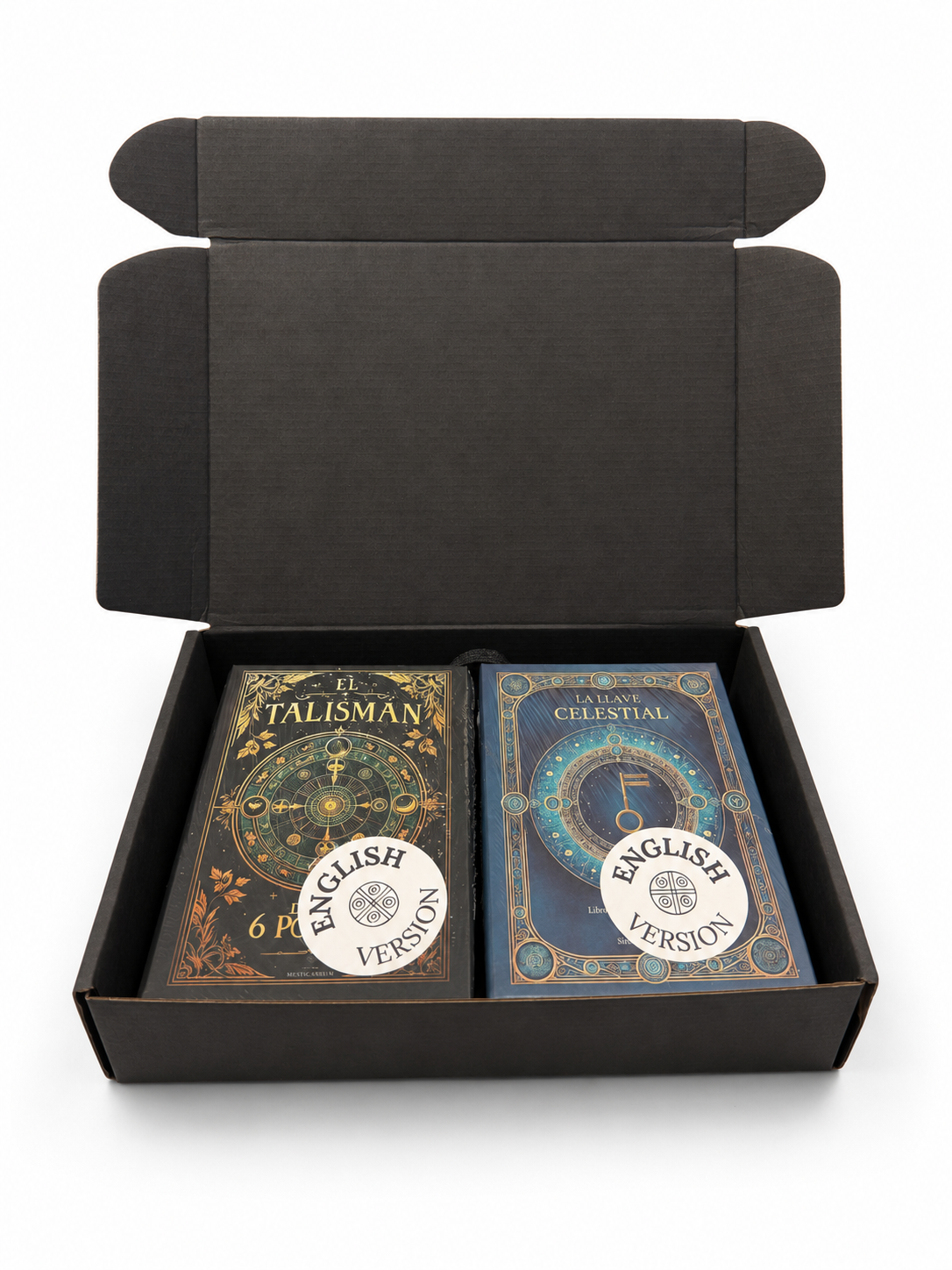 Libro El Talismán de los 6 Poderes con sus 3 talismanes de madera maciza