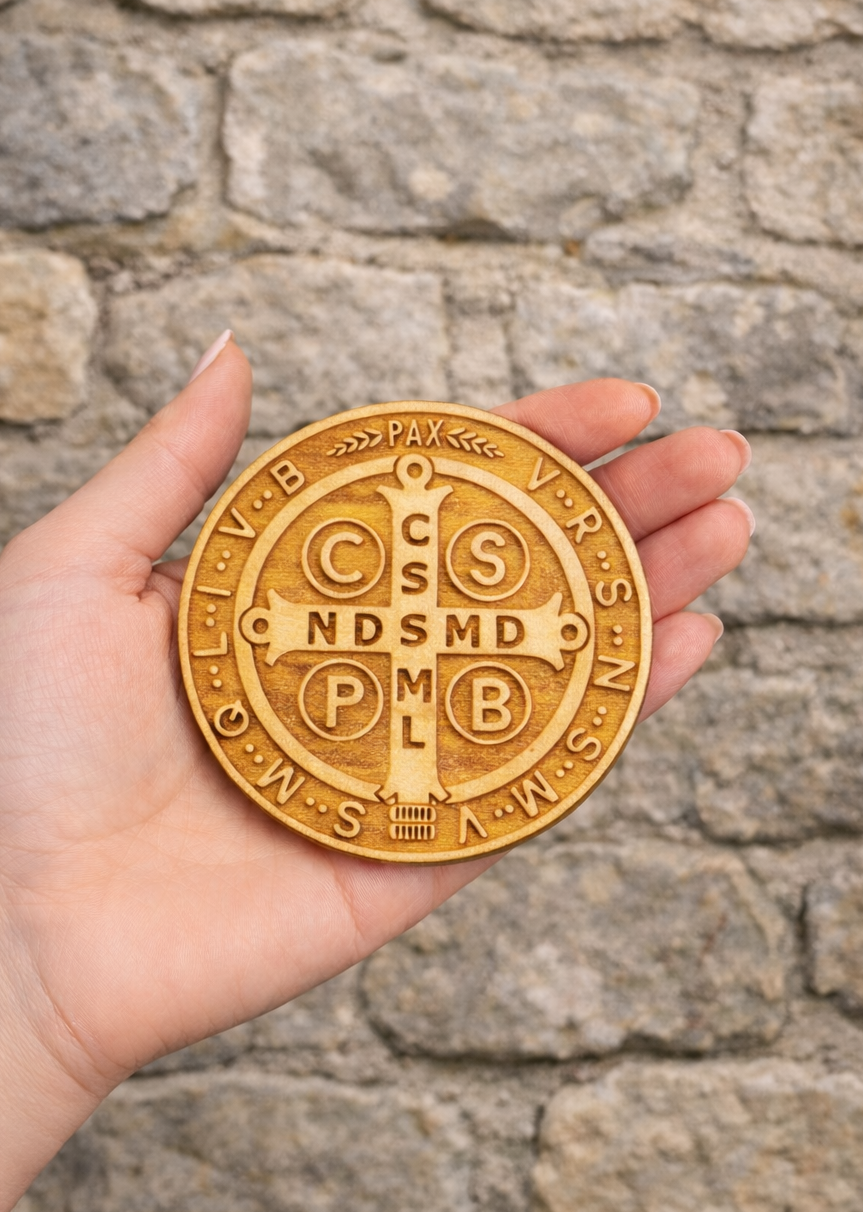 PLACA CRUZ DE SAN BENITO - PROTECCIÓN Y LIBERACIÓN ESPIRITUAL