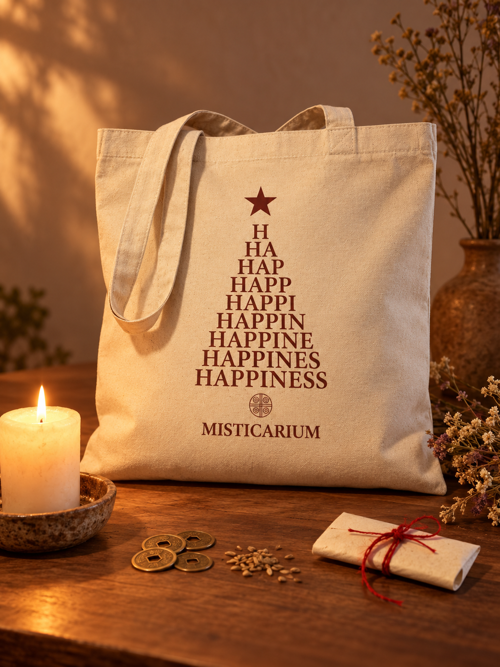 Bolsa HAPPINESS con elementos de ritual de abundancia