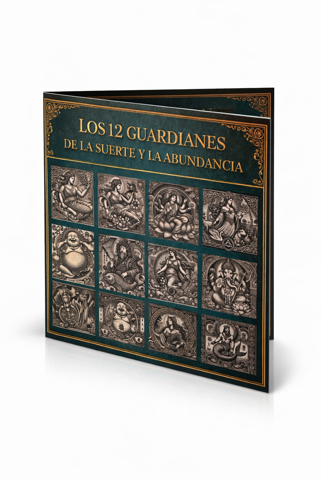 12 Hojas de peticiones de Abundancia y Protección con hilo rojo