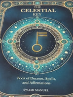 BOOK - THE CELESTIAL KEY + 3 WOODEN TALISMANS