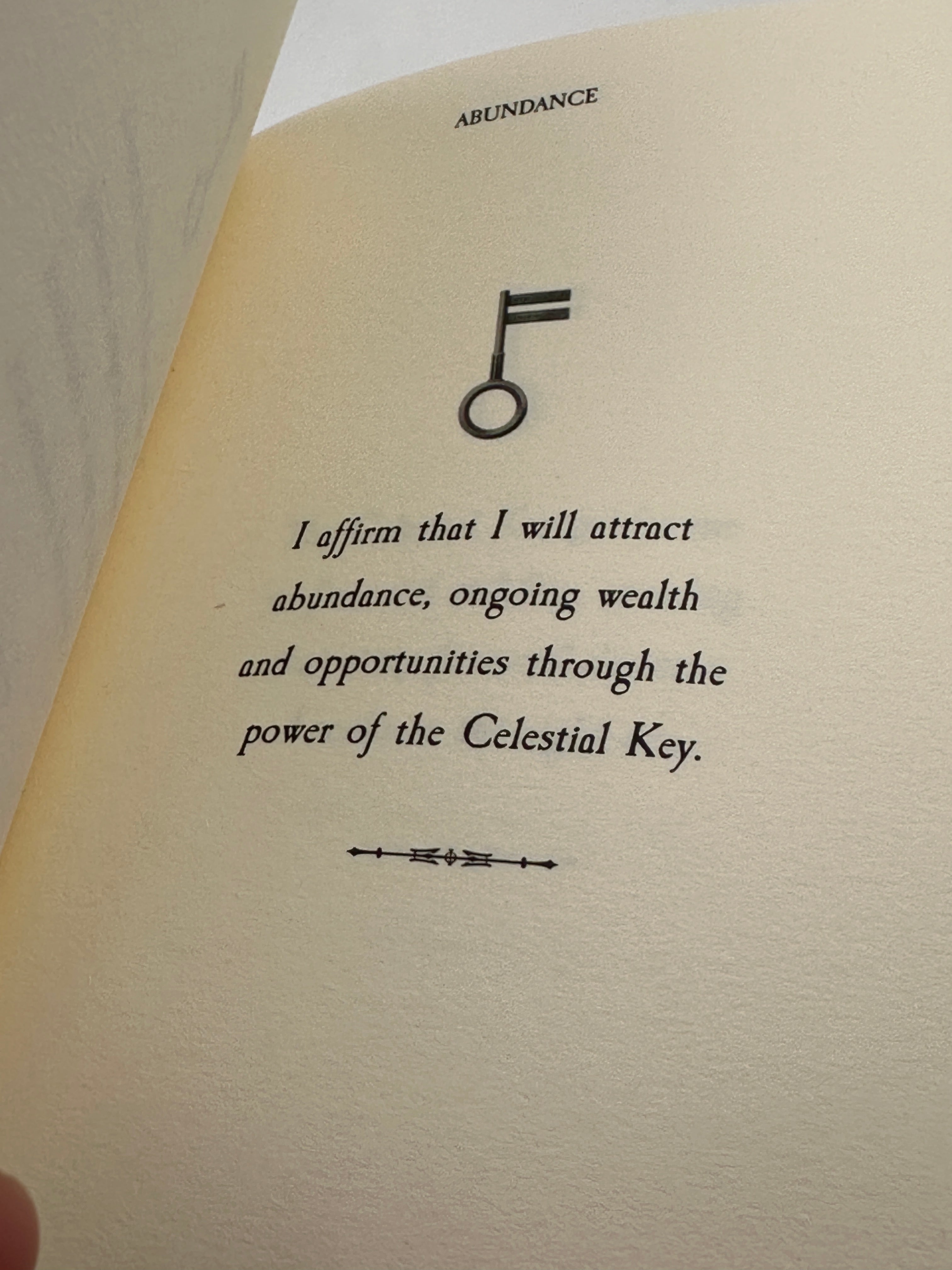 BOOK - THE CELESTIAL KEY + 3 WOODEN TALISMANS