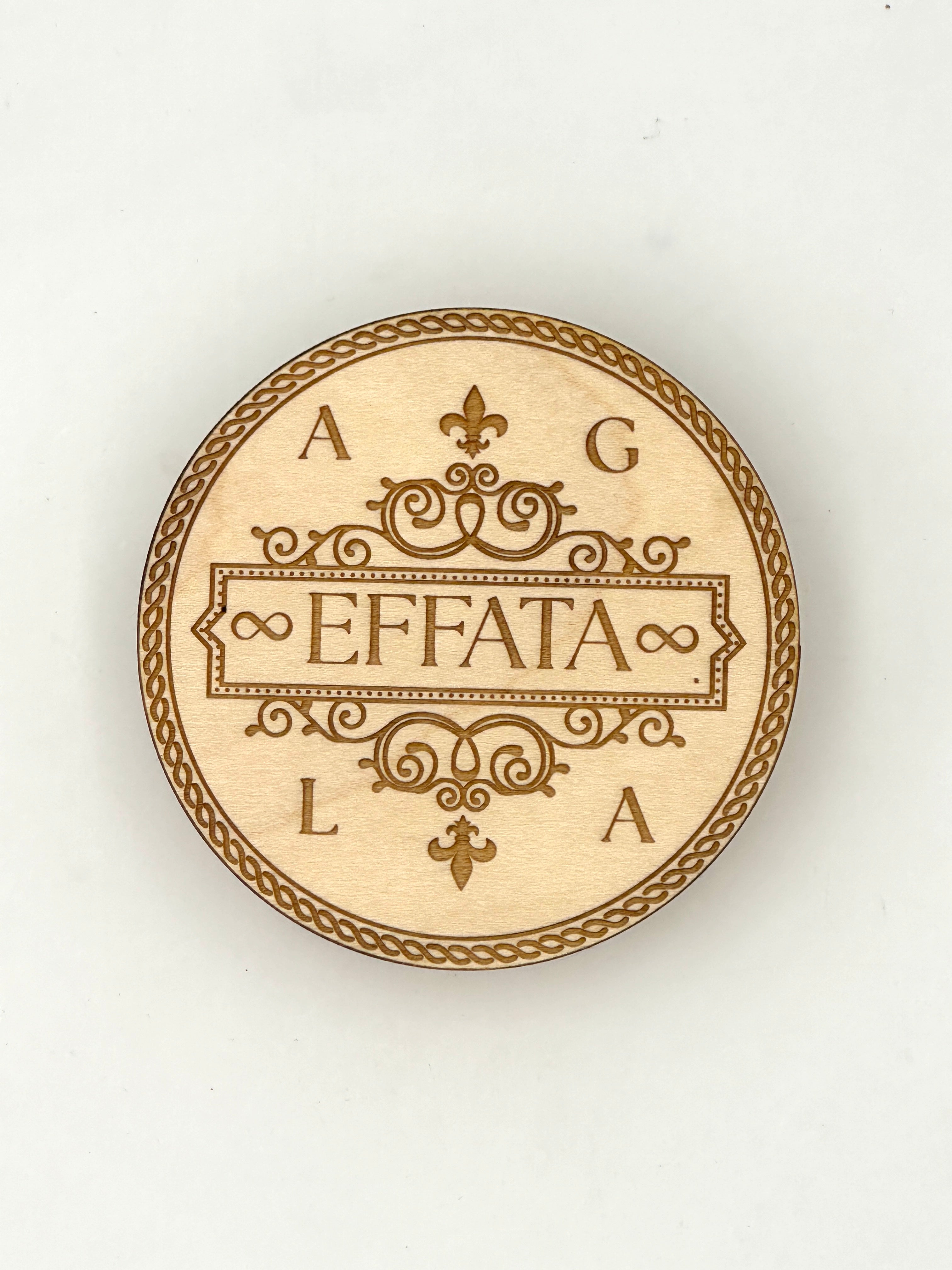 EFFATA - AGLA WOODEN PLAQUE – ABUNDANCE AND PROTECTION