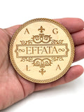 EFFATA - AGLA WOODEN PLAQUE – ABUNDANCE AND PROTECTION