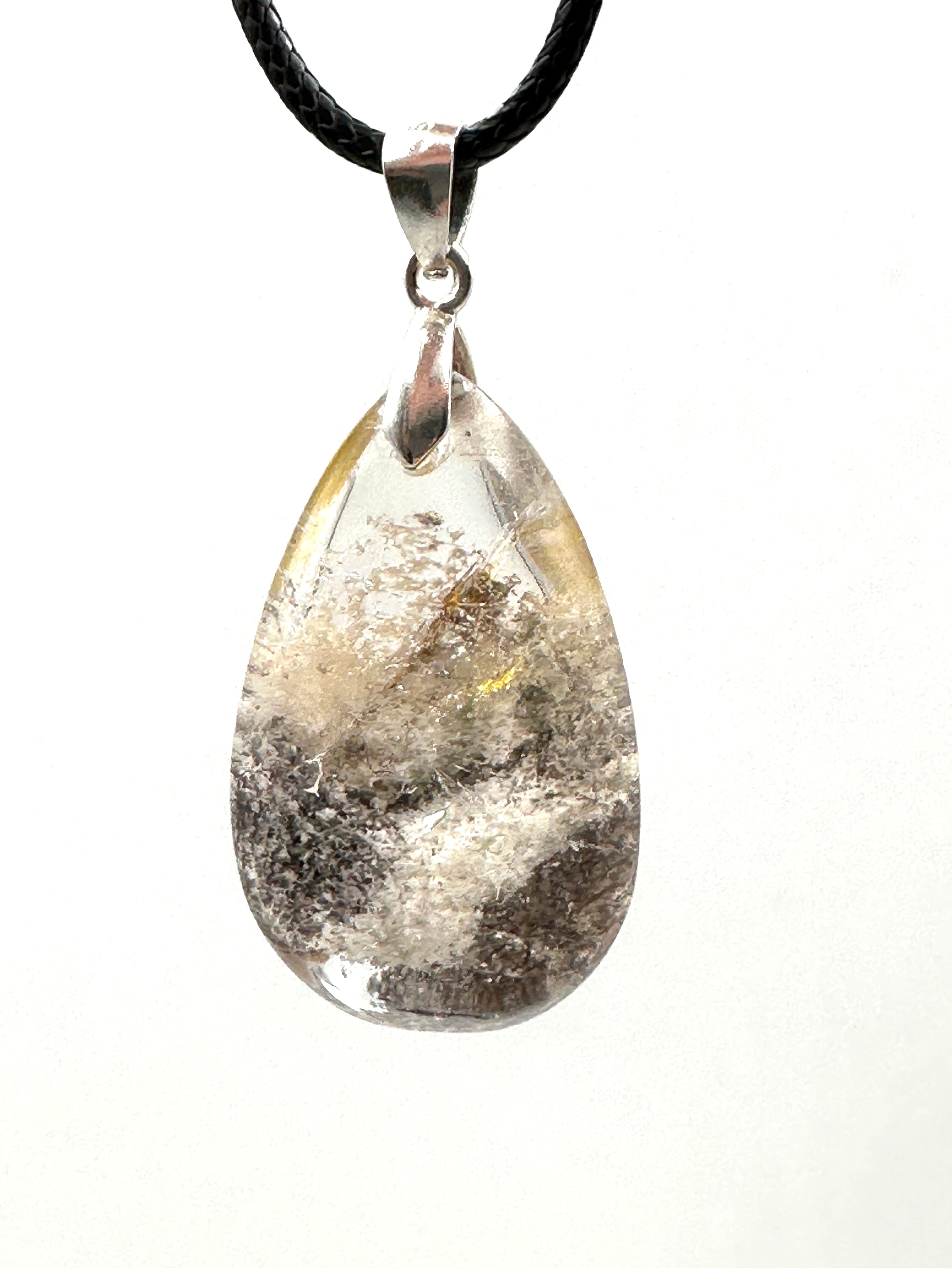 SHAMANIC DREAM QUARTZ WITH SILVER AND THYME