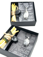TOURMALINE QUARTZ + "HAY FROM THE BED OF THE VIRGIN MARY"