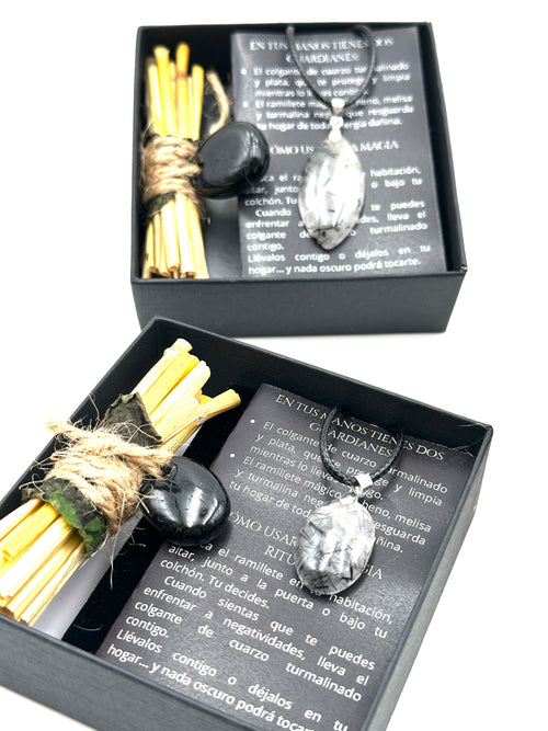 TOURMALINE QUARTZ + "HAY FROM THE BED OF THE VIRGIN MARY"