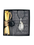 TOURMALINE QUARTZ + "HAY FROM THE BED OF THE VIRGIN MARY"