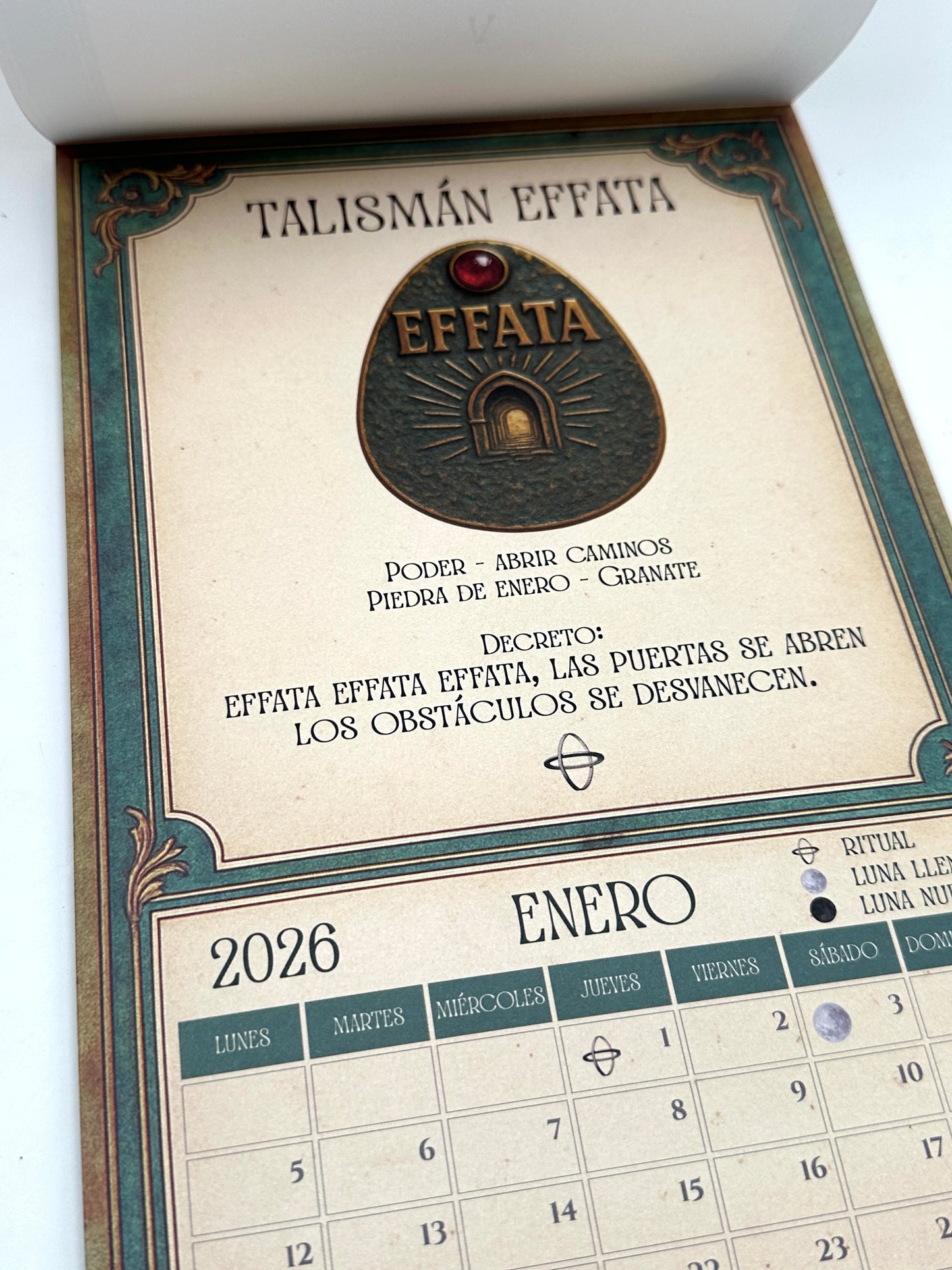 CALENDARIO 2026 - 12 TALISMANES DE ABUNDANCIA Y PROTECCIÓN