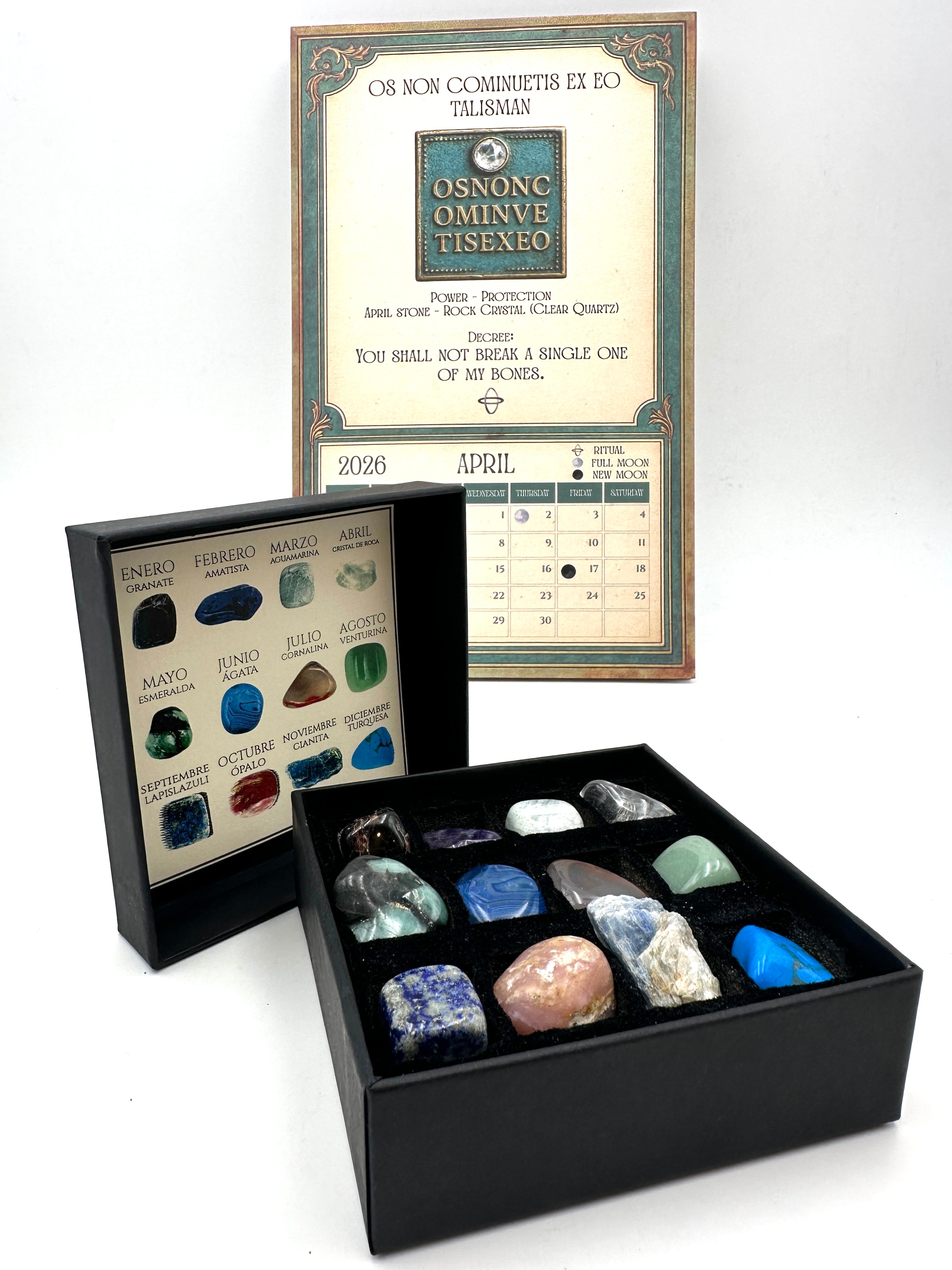 THE STONES OF THE 2026 CALENDAR – CALENDAR + 12 STONES