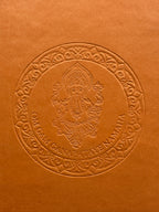 GANESHA NOTEBOOK - Handmade edition with the mantra Om Gam Ganapataye Namaha (200 pages, Vegan Leather)