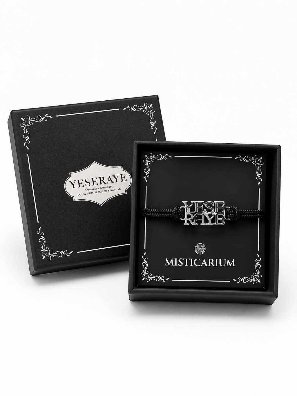 Pulsera YESERAYE de placa calada presentada en su embalaje