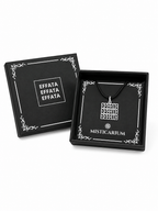 Caja de presentación Misticarium con el colgante EFFATA EFFATA EFFATA de plata 925 listo para regalar.