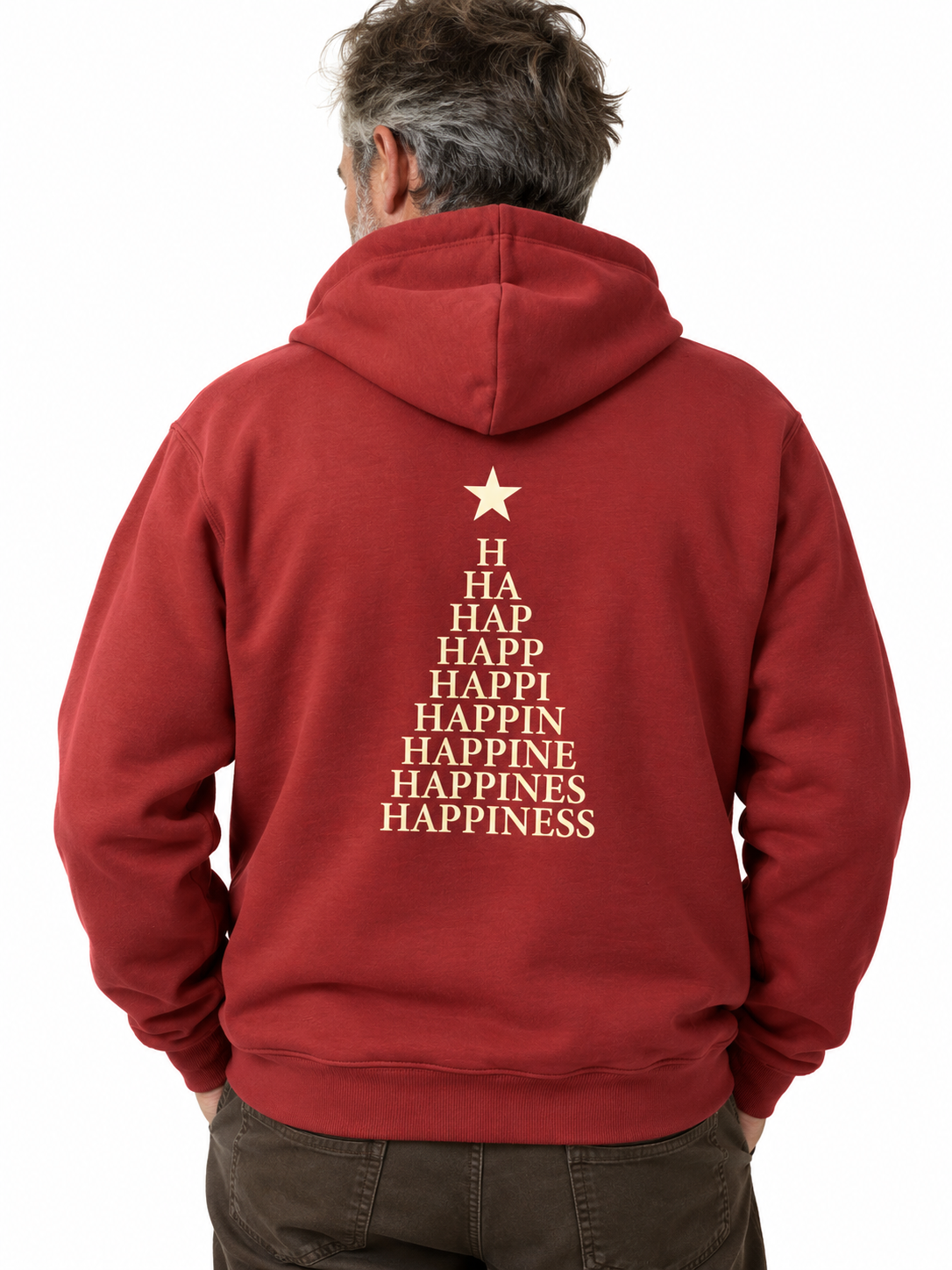 Sudadera Magia Amplificadora HAPPINESS · Burdeos con Capucha · Edición Navidad