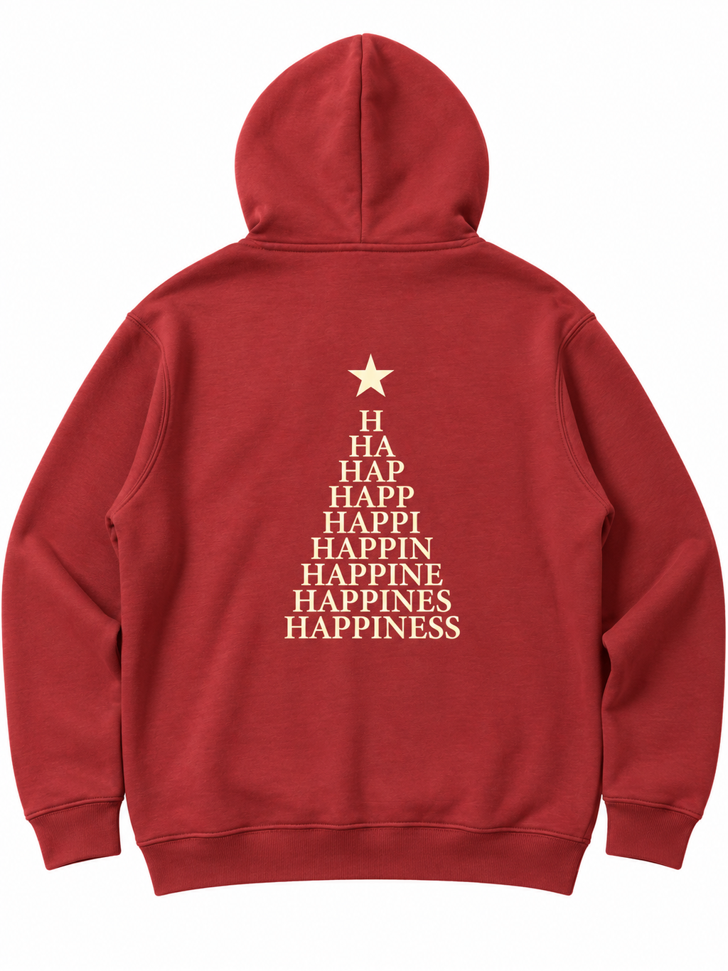 Sudadera Magia Amplificadora HAPPINESS · Burdeos con Capucha · Edición Navidad