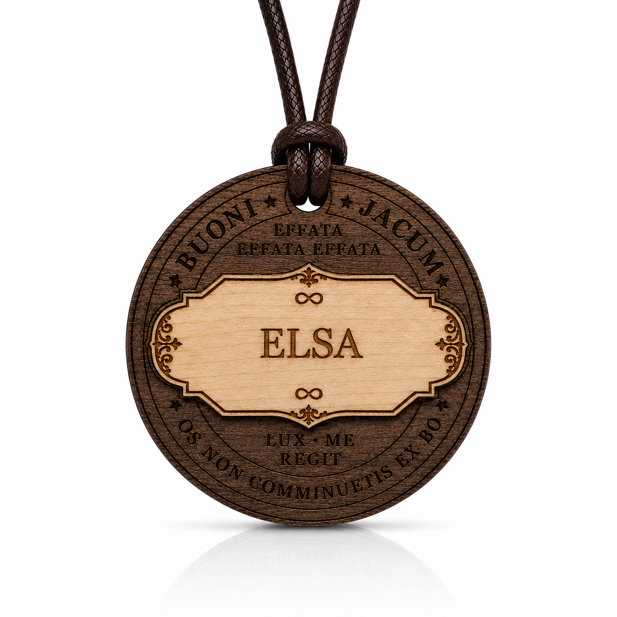 Talismán personalizado con nombre propio grabado para protección, apertura de caminos y triunfo personal.
