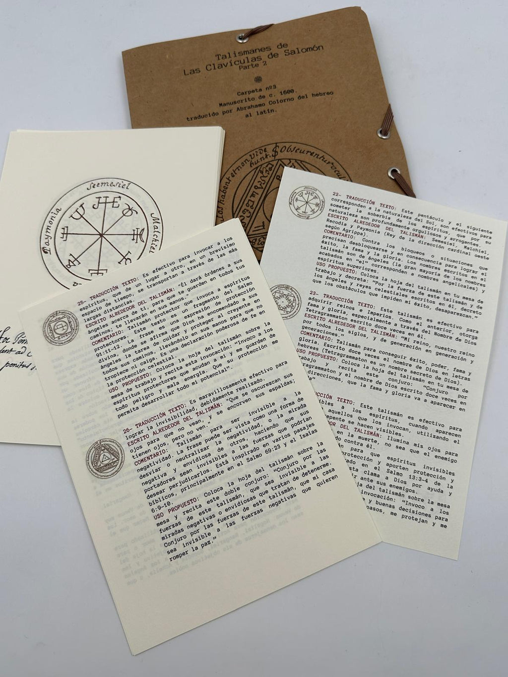 FOLDER #3 - TALISMANIC MAGIC - 22 TALISMANS FROM THE KEYS OF SOLOMON