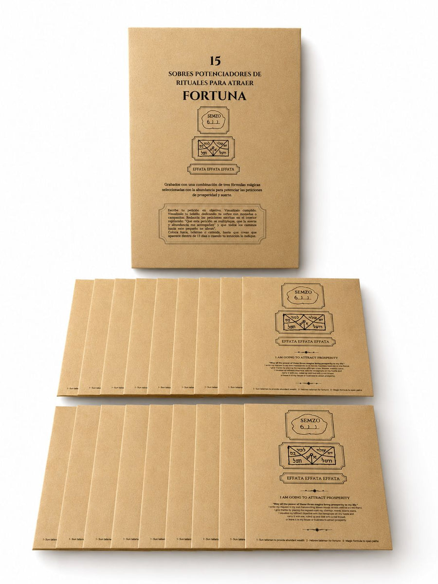 Fortuna - 15 Sobres para rituales de tres magias