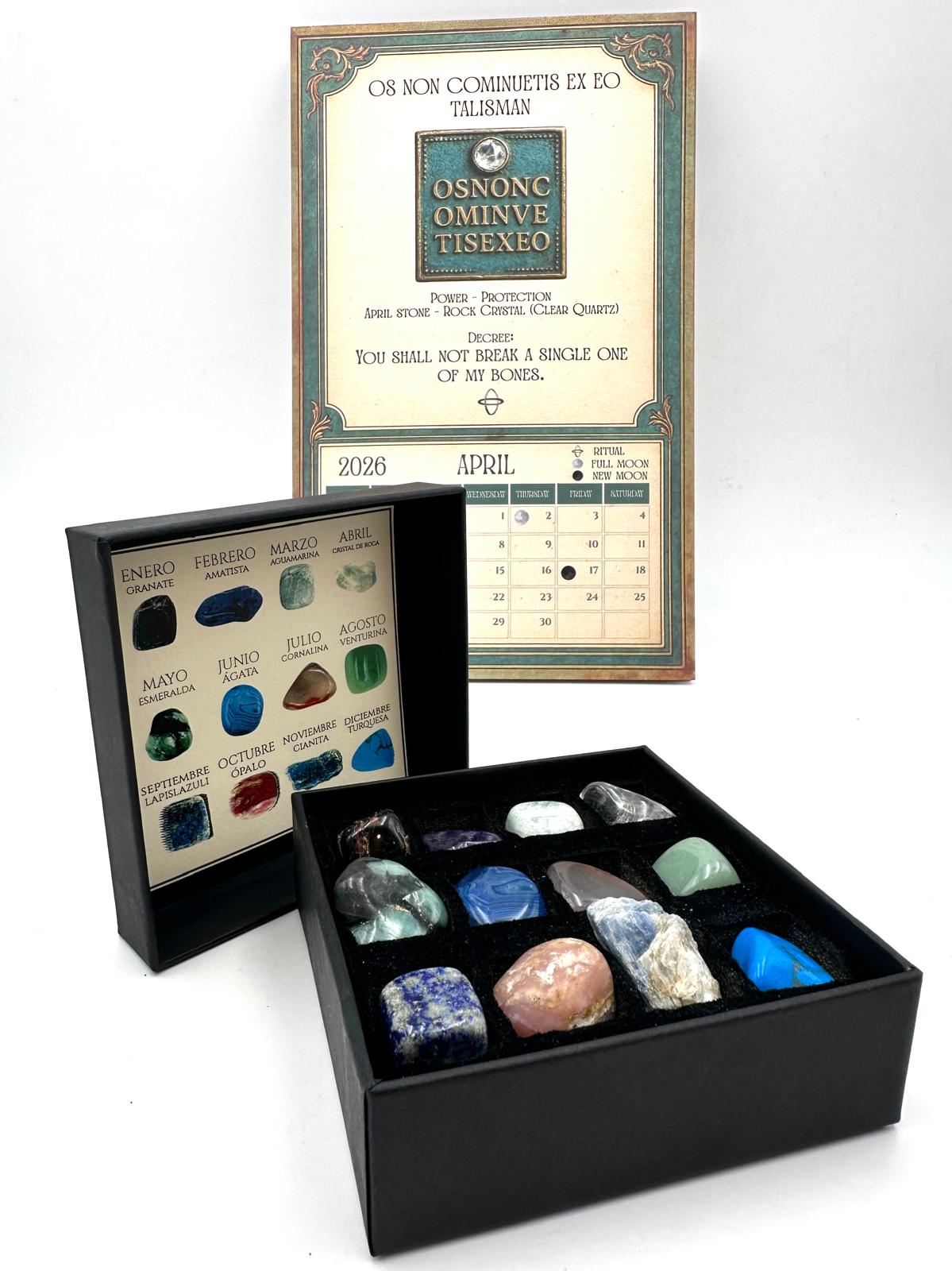 THE STONES OF THE 2026 CALENDAR – CALENDAR + 12 STONES