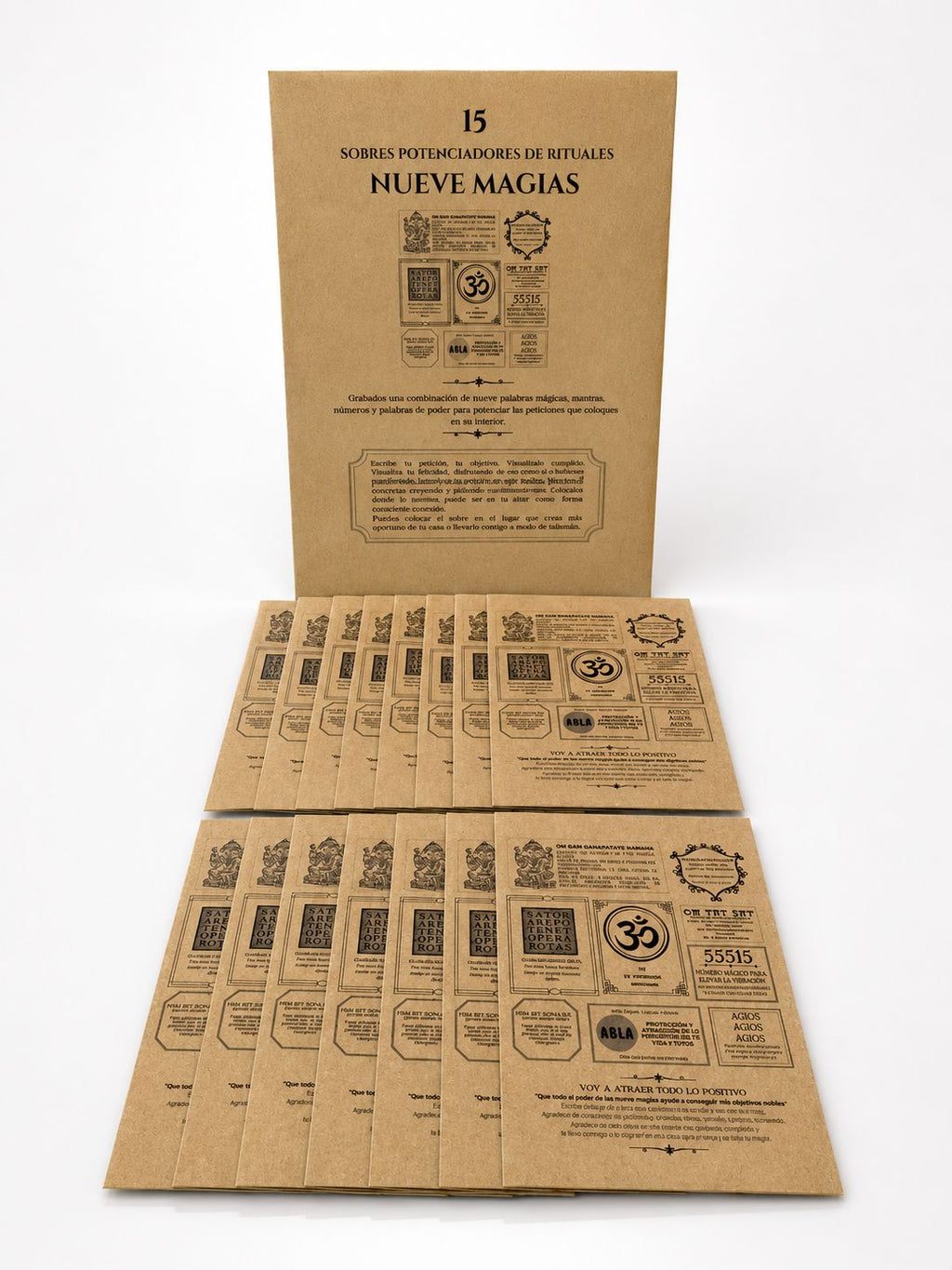 NINE MAGIC SPELLS - 15 ENVELOPES FOR RITUALS