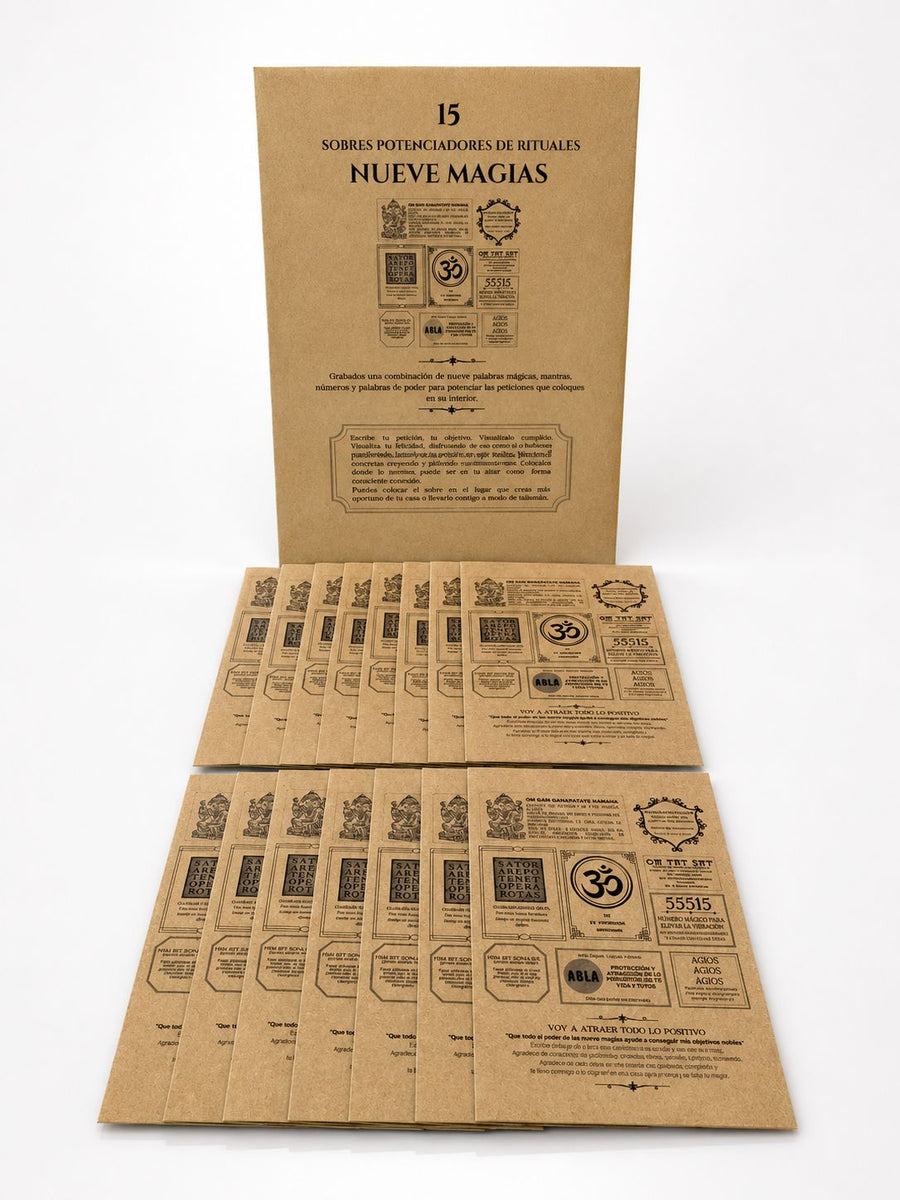 NUEVE MAGIAS - 15 SOBRES PARA RITUALES